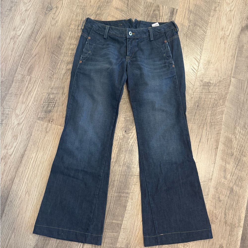 Lucky Brand Dungarees Brass Knuckle Pants Bootcut Blue Jeans Women's Size 6/28